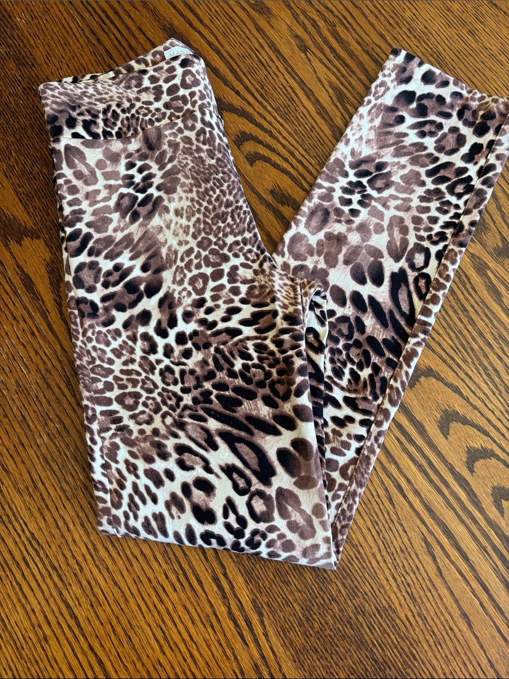 MARGARET M - NWT Leopard Print S Pull-On Stretch “Slimming Pant” Brown/Cream